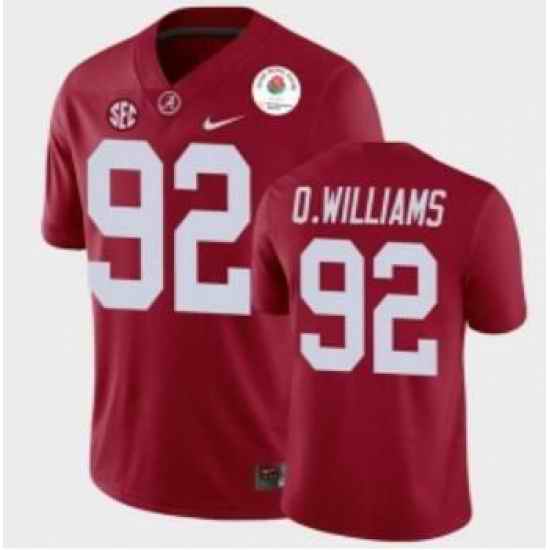 Men Alabama Crimson Tide Quinnen Williams 2021 Rose Bowl White Champions Jersey